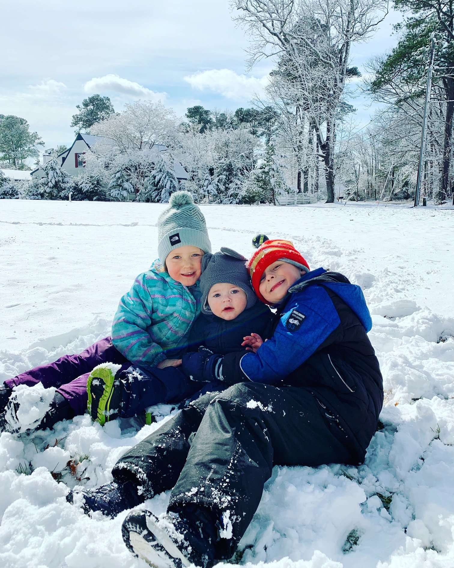Project Manager Clark's kids in snow